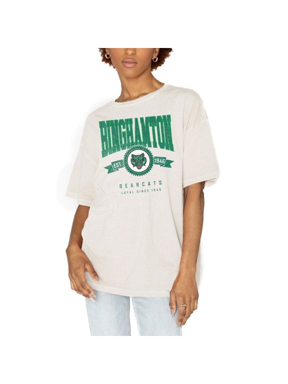 Women's Gameday Couture White Binghamton Bearcats Get Goin' Oversized T-Shirt