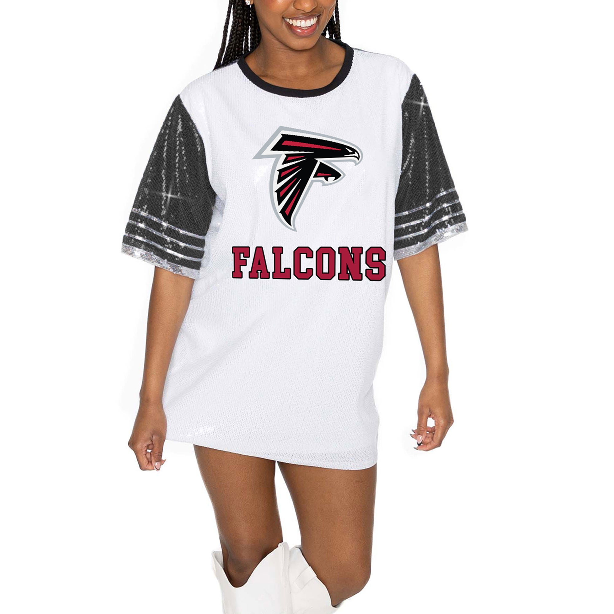 Women's Gameday Couture White/Black Atlanta Falcons Bling It Full Sequin Jersey Dress - Walmart.com Women's Gameday Couture White/Black Atlanta Falcons Bling It Full Sequin Jersey Dress - Walmart.com