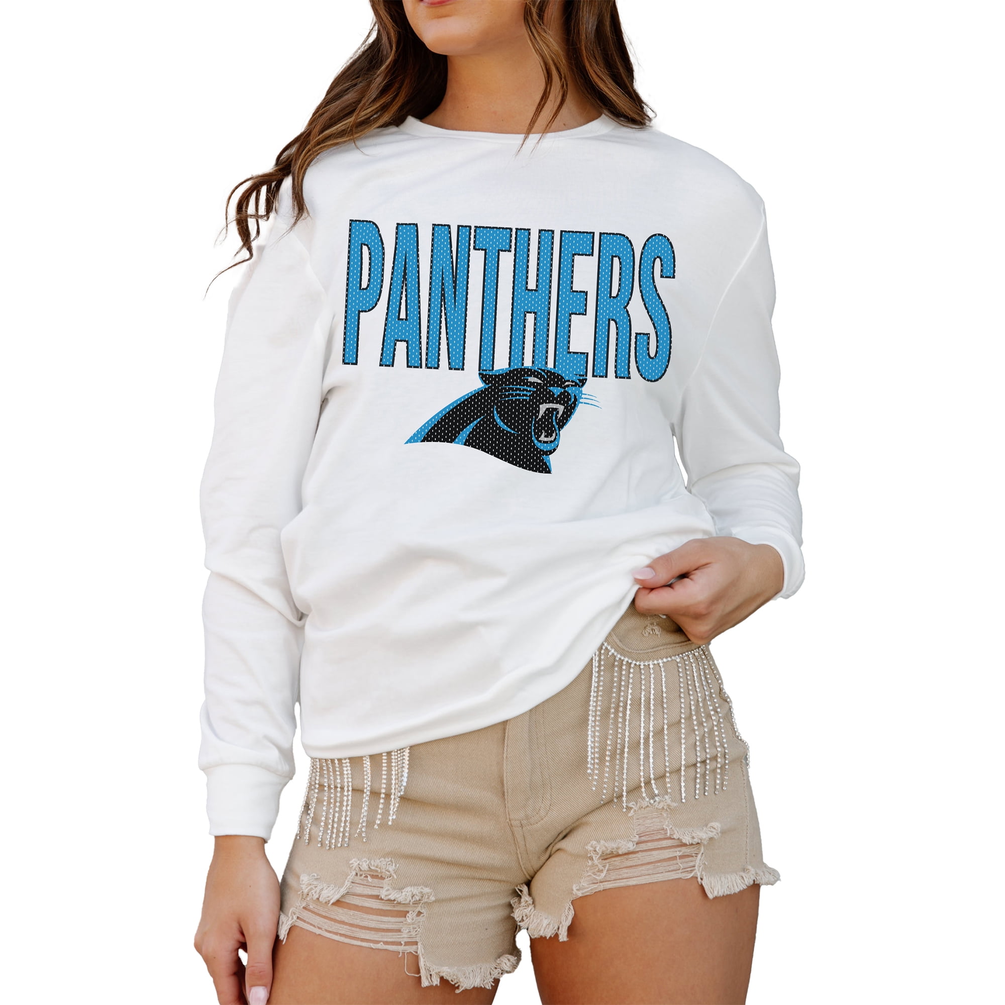 Carolina panthers womens long sleeve shirt best sale