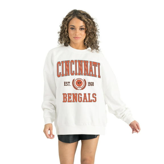 Women's Gameday Couture White Cincinnati Bengals Timeless Triumph Premium Fleece Pullover Sweatshirt