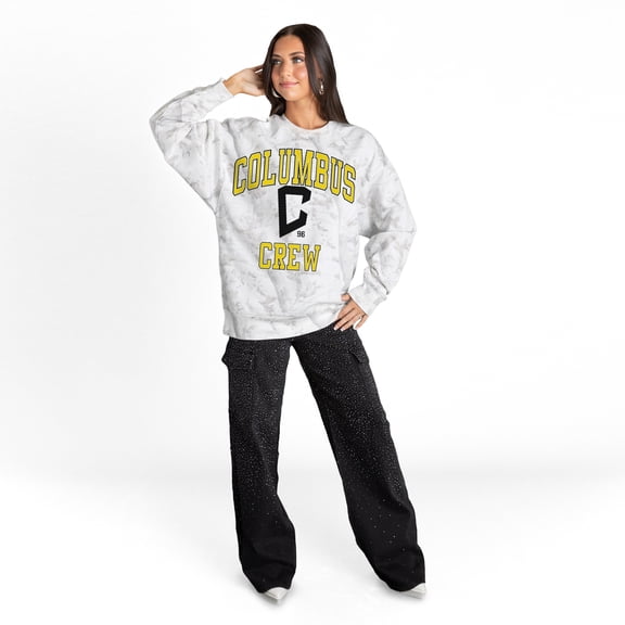 Women's Gameday Couture White Columbus Crew Refined Rivalry Premium Sweatshirt
