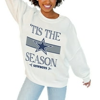 Women's Gameday Couture White Dallas Cowboys Oversized Take A Holiday Pullover Sweatshirt