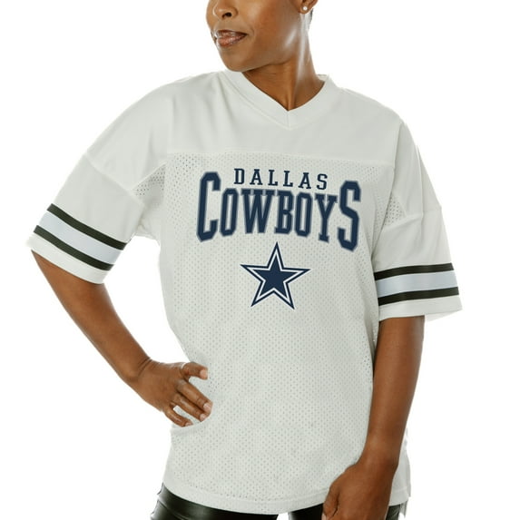 Women's Gameday Couture White Dallas Cowboys Top Recruit Side Slit V-Neck Fashion Jersey