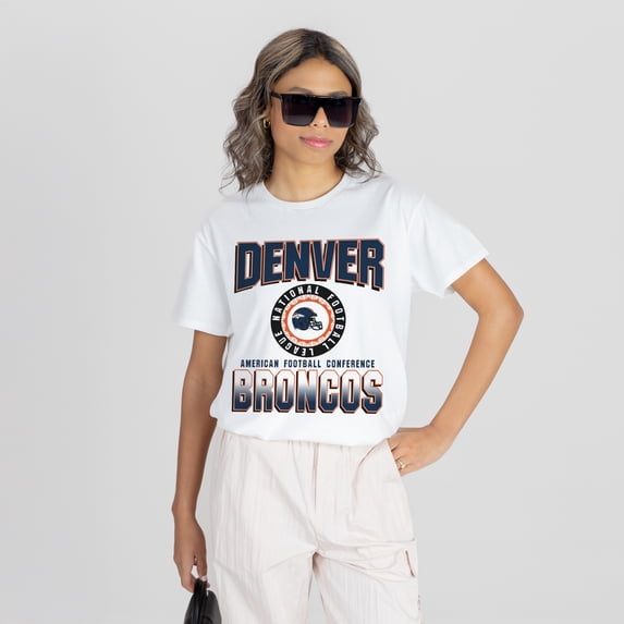 Women's Gameday Couture White Denver Broncos Oversized All-Time Classic Flowy T-Shirt