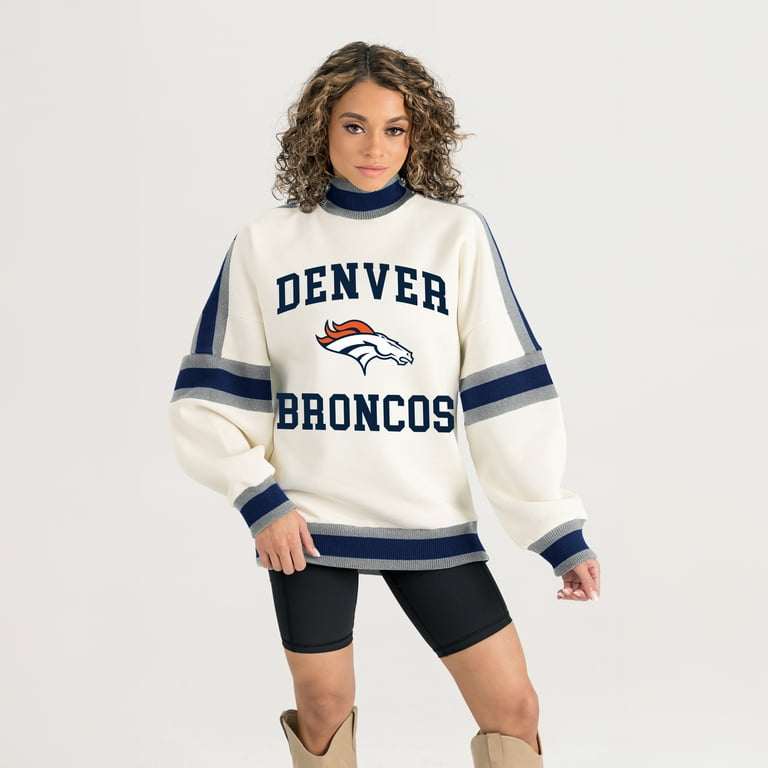 Women's Gameday Couture White Denver Broncos Oversized Vivid
