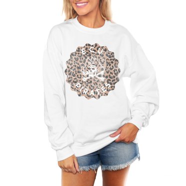 Women's Gameday Couture White ECU Pirates Wild Side Perfect Crewneck Pullover Sweatshirt
