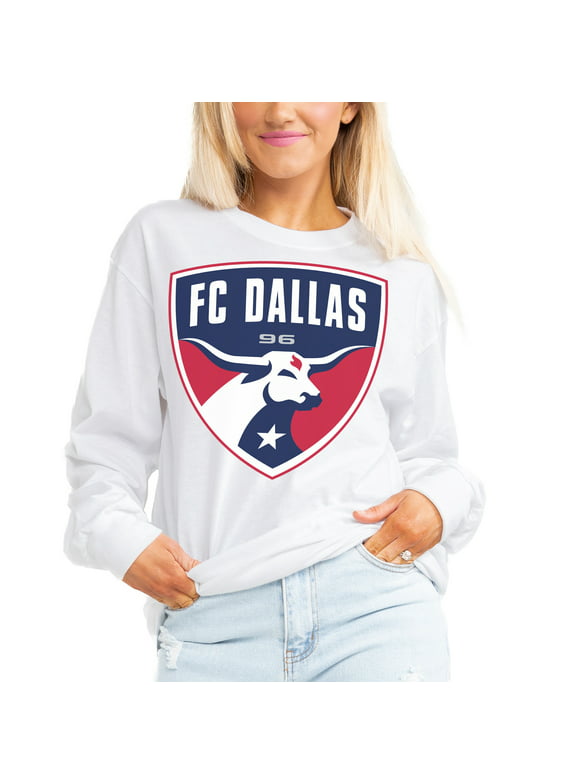 Women's Gameday Couture White FC Dallas Boyfriend Fit Long Sleeve T-Shirt