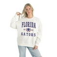 thumbnail image 1 of Women's Gameday Couture White Florida Gators Premium Fleece Drop Shoulder Oversized Pullover Sweatshirt, 1 of 4