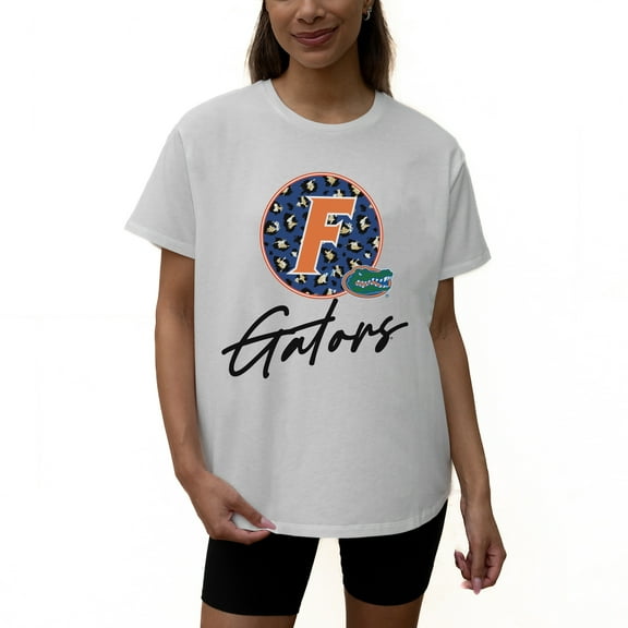 Women's Gameday Couture White Florida Gators Wild Expectations Tri-Blend Flowy T-Shirt