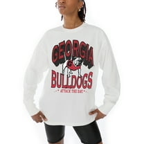 Women's Gameday Couture White Georgia Bulldogs Midweight Oversized Long Sleeve T-Shirt