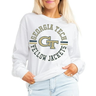 Girls Youth Gameday Couture White Georgia Tech Yellow Jackets PoweredBy Go  Girl Long Sleeve T-Shirt