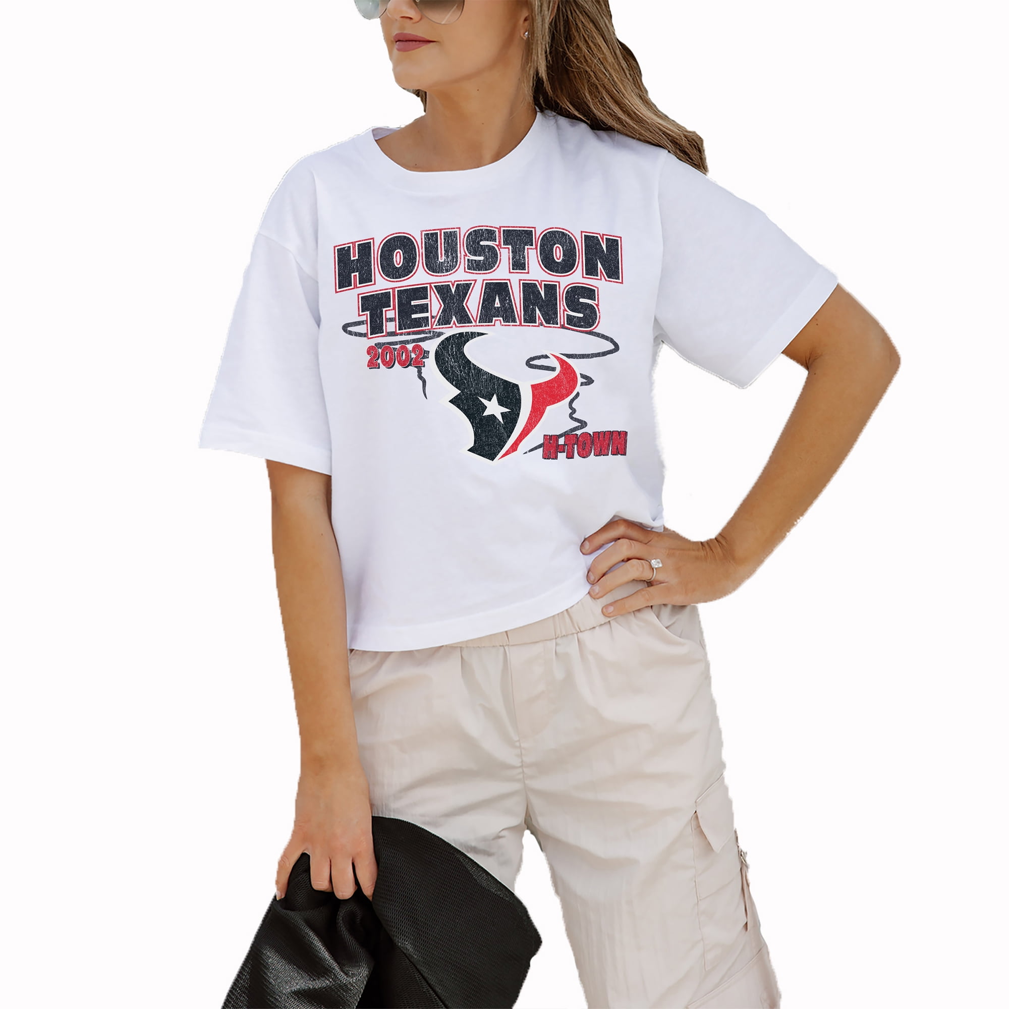 Women's Gameday Couture White Houston Texans Gameday Goals Boxy