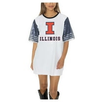 Women's Gameday Couture White Illinois Fighting Illini Full Sequin Jersey Dress