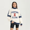 thumbnail image 1 of Women's Gameday Couture White Illinois Fighting Illini Oversized Vivid Motion Sweatshirt, 1 of 5