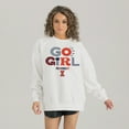 thumbnail image 1 of Women's Gameday Couture White Illinois Fighting Illini PoweredBy Go Girl Premium Pullover Sweatshirt, 1 of 1