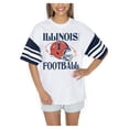 thumbnail image 1 of Women's Gameday Couture  White Illinois Fighting Illini Starting Lineup Contrast Sporty Heritage Oversized T-Shirt, 1 of 4