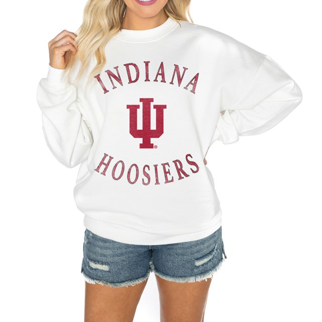 Women's Gameday Couture White Indiana Hoosiers Good Vibes Premium