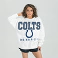 thumbnail image 1 of Women's Gameday Couture  White Indianapolis Colts  Sunday Drives Oversized Crewneck Pullover Sweatshirt, 1 of 7