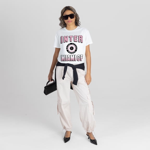 Women's Gameday Couture White Inter Miami CF Oversized All-Time Classic Flowy T-Shirt