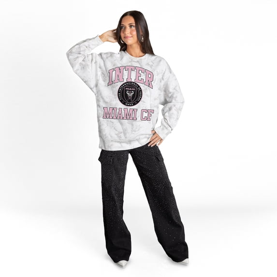 Women's Gameday Couture White Inter Miami CF Refined Rivalry Premium Sweatshirt