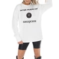 thumbnail image 1 of Women's-Gameday Couture  White Inter Miami CF Shining Spirit Oversized Long Sleeve T-Shirt, 1 of 3