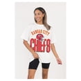 thumbnail image 1 of Women's Gameday Couture  White Kansas City Chiefs Oversized Classic Fierce Focus T-Shirt, 1 of 4