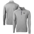 thumbnail image 1 of Men's Cutter & Buck  Gray Rocket City Trash Pandas Adapt Eco Knit Stretch Recycled Quarter-Zip Pullover, 1 of 3