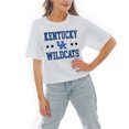 thumbnail image 1 of Women's Gameday Couture White Kentucky Wildcats Stars Boxy Fit Cropped T-Shirt, 1 of 2