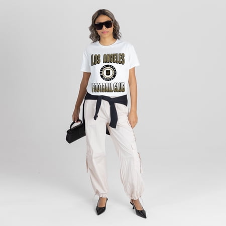 Women's Gameday Couture White LAFC Oversized All-Time Classic Flowy T-Shirt