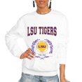 thumbnail image 1 of Women's Gameday Couture White LSU Tigers It's a Vibe Classic Fleece Crewneck Pullover Sweatshirt, 1 of 1