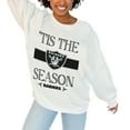 thumbnail image 1 of Women's Gameday Couture White Las Vegas Raiders Oversized Take A Holiday Pullover Sweatshirt, 1 of 2