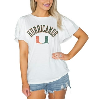 Women's Gameday Couture Gray Miami Hurricanes Here To Play Oversized T-Shirt