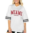 thumbnail image 1 of Women's Gameday Couture  White Miami University RedHawks Option Play Oversized Mesh Fashion Jersey, 1 of 1
