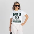 thumbnail image 1 of Women's Gameday Couture White Michigan State Spartans All-Time Classic Oversized Flowy T-Shirt, 1 of 5