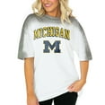thumbnail image 1 of Women's Gameday Couture  White Michigan Wolverines Interception Oversized T-Shirt, 1 of 1