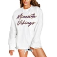 thumbnail image 1 of Women's Gameday Couture  White Minnesota Vikings Classic Comeback Oversized Long Sleeve T-Shirt, 1 of 3