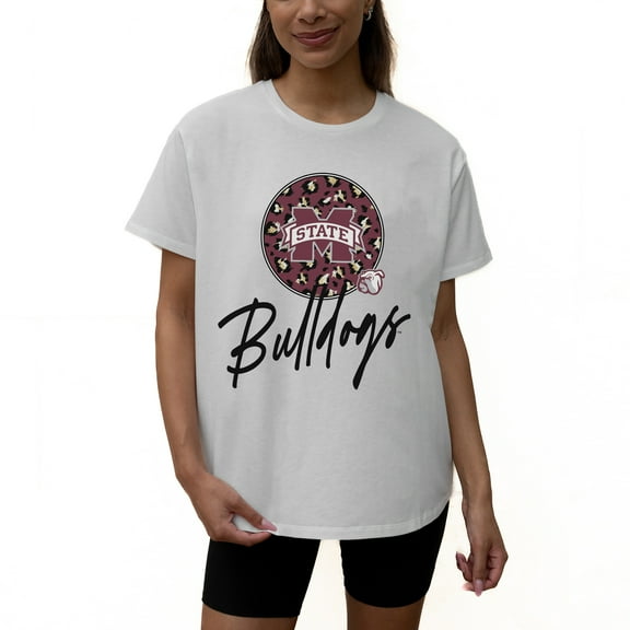 Women's Gameday Couture White Mississippi State Bulldogs Wild Expectations Tri-Blend Flowy T-Shirt