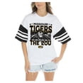 thumbnail image 1 of Women's Gameday Couture  White Missouri Tigers Crowd Pleaser Contrast Sporty Heritage Stripe Oversized T-Shirt, 1 of 4