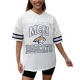 thumbnail image 1 of Women's Gameday Couture White Montana State Bobcats Iconic Oversized Fashion Jersey, 1 of 5