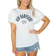 thumbnail image 1 of Women's Gameday Couture  White New Hampshire Wildcats Arch Logo Flutter Sleeve Lightweight T-Shirt, 1 of 1