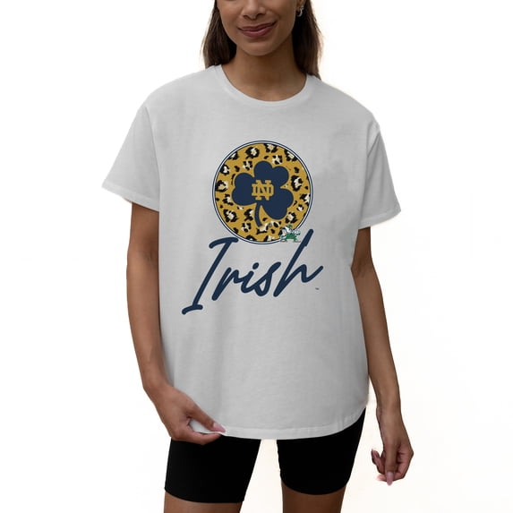 Women's Gameday Couture White Notre Dame Fighting Irish Wild Expectations Tri-Blend Flowy T-Shirt