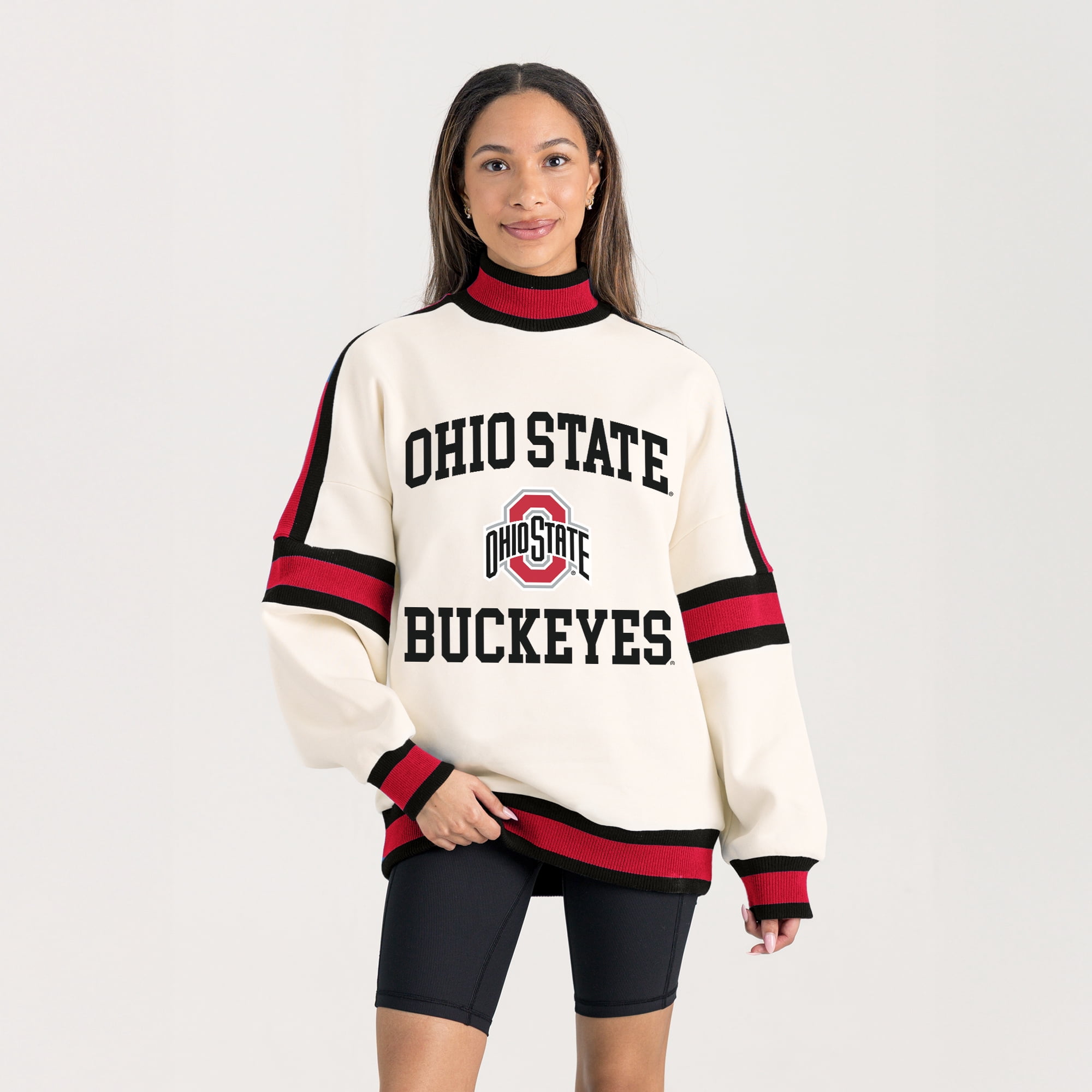 NCAA Ohio State Buckeyes Women's Corded Crew Pullover Sweatshirt - 100% Cotton, Ribbed Cuffs & Hem, Red, Large - View #11
