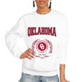 thumbnail image 1 of Women's Gameday Couture White Oklahoma Sooners It's a Vibe Classic Fleece Crewneck Pullover Sweatshirt, 1 of 1