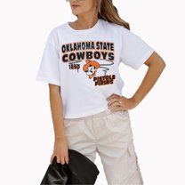 Women's Gameday Couture White Oklahoma State Cowboys Logo Boxy Fit Cropped T-Shirt