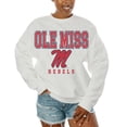 thumbnail image 1 of Women's Gameday Couture  White Ole Miss Rebels Freestyle Fleece Pullover Sweatshirt, 1 of 2