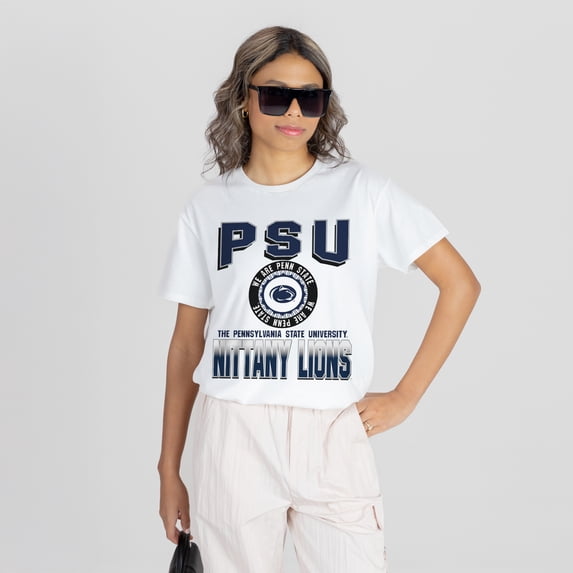 Women's Gameday Couture White Penn State Nittany Lions All-Time Classic Oversized Flowy T-Shirt