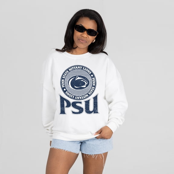 Women's Gameday Couture White Penn State Nittany Lions Endzone Sweatshirt