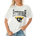 thumbnail image 1 of Women's Gameday Couture  White Pittsburgh Steelers Enforcer Relaxed T-Shirt, 1 of 2