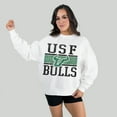 thumbnail image 1 of Women's Gameday Couture White South Florida Bulls Fair Catch Pullover Sweatshirt, 1 of 3