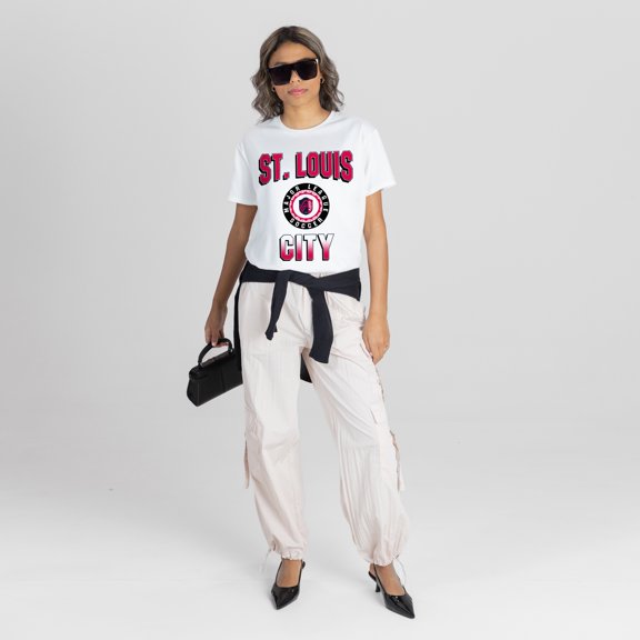 Women's Gameday Couture White St. Louis CITY SC Oversized All-Time Classic Flowy T-Shirt